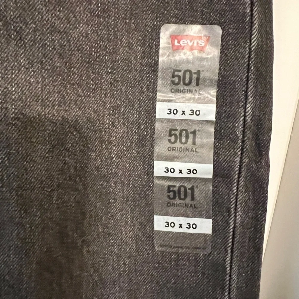 Levi's Men's Black 501 High Rise Straight Leg Jeans NWT 30 X 30 #1521
